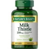 ราคา Natures Bounty Milk Thistle Capsules ใช้แบบดั้งเดิมเพื่อสุขภาพตับ อาหารเสริมสมุนไพร เสิร์ฟละ 250 มก. 200 นับ (54504205598)