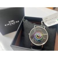 ราคา นาฬิกาCOACHแท้ %, ราคาลดจุกๆ เหลือเพียง 3100 บาท Coach Perry Woman Multicolor Quartz Analog Watch 14503289 สายหนังสีดำ (10701203564)