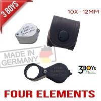 ราคา กล้องส่องพระ  Four Element รุ่นเก่า เลนส์ขยาย ขนาดเล็ก กำลังขยาย 10x หน้าเลนส์ 12 มิลลิเมตร ของแท้ พกพาสะดวก ฟรีซองหนัง (24470572828)