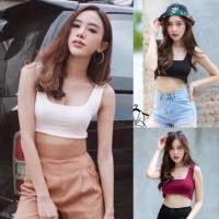 ราคา เสื้อครอปคอเหลี่ยม กล้ามคอเหลี่ยม ลุคดูดี มีสไตล์ แต่..แซ่บเวอร์ ผ้าหนา นุ่มมาก +มีเสริมฟองน้ำในตัว (20830906347)