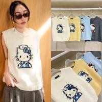 ราคา เสื้อไหมพรมแขนกุด 0230-2 เสื้อไหมพรมแขนกุดปักคิตตี้ Vshop (41674812439)