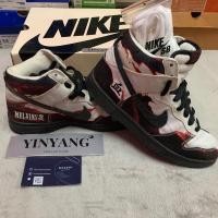 ราคา saleNike Dunk SB High Melvins Whiteของใหม่รองเท้าnikeของแท้ (23452546515)