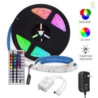 ราคา ไฟเส้น RGB LED Strib 5เมตร ครบชุด แถบไฟริบบิ้น ไฟตกแต่งบ้าน ไฟประดับ SMD5050 (5847055390)