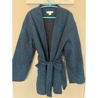ราคา เสื้อแจ๊กเก็ต kimono สีฟ้า มีลวดลาย มีเชือกผูก H&M ไซส์ L ใส่กันหนาว สวย ใหม่ ไม่เคยใส่ (24287005211)