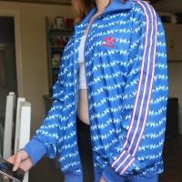 ราคา Adidas Manchester United Trefoil Sharp 1990 - 92 Adidas Track Suit Topของแท้มือสองสภาพดี (12041182838)