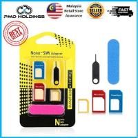 ราคา อะแดปเตอร์ Universal Nano Sim - อะแดปเตอร์ Dual Standby Dual Sim 5 In 1 Nano Sim Adapter Kit (47605337773)