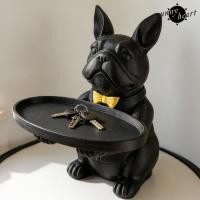 ราคา Sunnyheart French Bulldog รูปปั้นถาดสําหรับคีย์ Candy เครื่องประดับต่างหู Modern Art โต๊ะรับประทานอาหารสําหรับ Entryway โต๊ะกาแฟ Office Home โต๊ะ (57753929343)