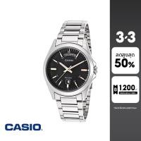 ราคา CASIO นาฬิกาข้อมือ CASIO รุ่น MTP-1370D-1A1VDF วัสดุสเตนเลสสตีล สีดำ (2177608878)