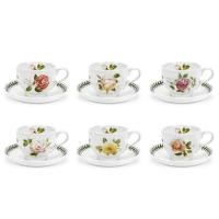 ราคา Portmeirion Botanic Roses Set of 6 Teacups & Saucers (28568454358)