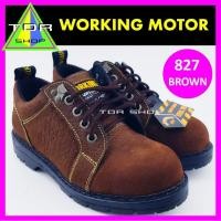 ราคา รองเท้าหัวเหล็ก WORKING Motor รุ่น 827 สีน้ำตาล รองเท้าเซฟตี้ หุ้มส้น หนังวัวแท้ (1852995196)