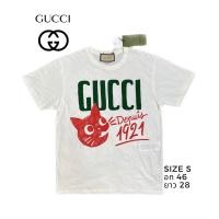 ราคา Gucci เสื้อยืด Cotton Jersey T-Shirt (รับประกันสินค้าแท้) (21284046342)
