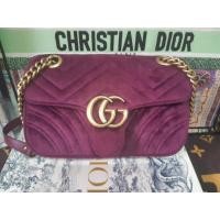 ราคา กระเป๋ากุชชี่มาม่อนสีม่วงผ้ากำมะหยี่มือสองอะไหล่ทองรมควัน (11581038360)