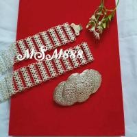 ราคา เข็มขัดสายพิกุลสีเงินขาว เข็มขัดชุดไทย เครื่องประดับชุดไทย (41362579192)