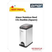 ราคา Aimer Stainless Steel 15L Dustbin (สี่เหลี่ยม) (49255410263)