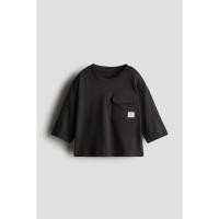 ราคา เสื้อยืดแขนยาวมีกระเป๋าเด็ก HM H&M_สินค้าแท้ (41319995869)