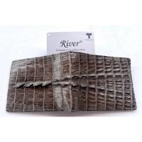 ราคา River กระเป๋าสตางค์หนังจระเข้แท้ สีเทา ส่วนหาง (8031500974)