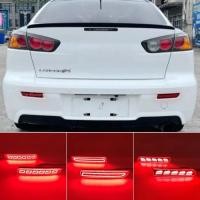 ราคา LED Rear Bumper Reflector Tail Brake turn signal Light For Mitsubishi Lancer EVO Evolution X Outlan (47355660082)