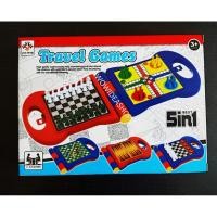 ราคา เกมส์กระดาน เกมส์กระดานงู เกมส์หมากรุก เกมส์งู เกมส์กระดานบันไดงู 5 in 1 Board Games Chess Snake & Ladder (7016674788)
