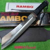 ราคา มีด มีดพก มีดเดินป่า มีดพกใบตาย มีดพกเดินป่า RAMBO 4 ใบเลส (15599626861)