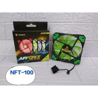 ราคา ส่งจากไทย NUBWO AIRFORCE NFT-100 พัดลมระบายความร้อน พัดลมเคส 12 ซม.ไฟ LED รอบใบพัด NFT100 AIR FORCE dc.fan ดีซี (40251563939)