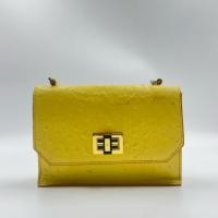 ราคา กระเป๋าสะพายหนังแท้ สีเหลืองมัสตาร์ด (45804235768)