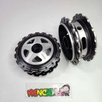 ราคา ดุมหน้าเจาะ สีดำ ดั้ม +ดุมหลังเจาะ สีดำ ดั้ม DREAM SUPERCUB รุ่นดั้ม / WAVE110i รุ่นดั้ม / WAVE125 รุ่นดั้มSAJA (41668852063)