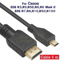 ราคา สาย HDMI ยาว 5m ใช้ต่อ Canon EOS R3,R5,R5C,R6,R6 Mark II,R7,R8,R10,R50,R100 เข้ากับ HD TV,Monitor cable (23643531850)