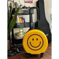 ราคา Pack to travel and smiles ᵕ̈ กระเป๋าเดินทางหน้ายิ้มหน้ากลมน่ารัก ขนาด 18 นิ้ว (27234108644)
