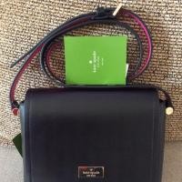 ราคา Kate spade กระเป๋าสะพายหนังสีดำ (1652826728)