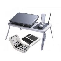 ราคา โต๊ะโน๊ตบุ๊คแบบพกพา พับเก็บใส่กระเป๋าได้ มาพร้อมพัดลมระบายความร้อนในตัว+สายUSB (681015968)