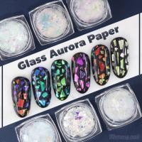 ราคา กระดาษแก้ว ออโรรา Glass Aurora Paper 6 สี แบบกระปุก แบบตัดเป็นชิ้นเล็กๆ ของตกแต่งเล็บ อุปกรณ์เพ้นท์เล็บ ทำเล็บ (8902107316)