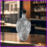 ราคา Skull ขวดเหล้าวิสกี้ Skull ขวดเหล้าวิสกี้พร้อมจุกโครงกระดูกขวดแก้วโกธิคที่เก็บเหล้า Scotch xingvn (45656246391)