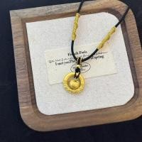 ราคา คําแนะนําความงาม Golden Chubby Fu ปลอดภัยหัวเข็มขัดจี้ทอมือ All-match Clavicle Chain สร้อยคอ Ruyi Gold Hoop w (52855982255)