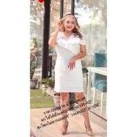 ราคา เสื้อผ้าคนอวบ ชุดราตรีสั้น ชุดออกงานคนอวบt1 (25920684939)