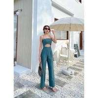ราคา New INTUON Size M จั้มสูทขายาวสีเขียวหม่น (24718844526)