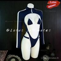 ราคา ชุดชั้นในเซ็กซี่, ชุดว่ายน้ำวันพีซสไตล์ชุดนักเรียนญี่ปุ่นสุดน่ารัก, ชุดว่ายน้ำเซ็กซี่, ชุดยูนิฟอร์มแขนยาวแบบเปิดเป้าที่ไ (49806670402)