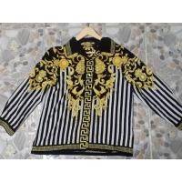 ราคา Aถ368(บคnine9)#เสื้อหญิงลายหลุยส์คอปกแขนยาวผ้าซาตินลินินผ้าดี รอบอก:42" เสื้อยาว:27" สะโพก:" วงแขน:8" กระโปรงยาว : " ขาย (24105953723)