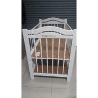 ราคา เตียงไม้เด็กงานแบรนด์katojiสีขาวไม้โอ็คหนาหนัก (27176599784)