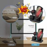 ราคา ❤ ✈ OVISBAI 3 In 1 Charging Station Android Device Wireless Charger For Samsung S23 S22 Watch Ga (26351940291)