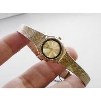 ราคา นาฬิกา Vintage มือสองญี่ปุ่น Citizen ชุบทอง หน้าปัดสีเหลือง ผู้หญิง Quartz ทรงกลม 21mm (42572731241)