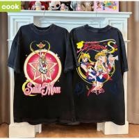 ราคา เสื้อยืด oversize สีดำ เสื้อฟอก เกาหลี ผลิตจากผ้าฝ้าย 100% ผลิตโดยร้าน oook เหมาะสำหรับทั้งผู้หญิงและผู้ชาย #10 (51206372725)