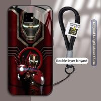 ราคา Samsung Galaxy J6 J7 Pro PLUS J8 4G Prime J730 J8 2018 เคสกระจก ไอรอนแมน ขอบนุ่ม + สายคล้อง (45500701105)