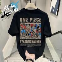 ราคา (จัดส่งตลอด 24 ชั่วโมง) เสื้อยืด oversize "OnePiece Luffy" สกรีนหน้าหลัง ลายการ์ตูนอนิเมะญี่ปุ่น cotton 100% (43122770604)