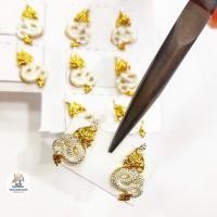 ราคา ต่างหูพญานาคราชงานไมครอน 2 กษัตริย์ (เงินทอง) สวยๆ (9803871222)