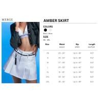 ราคา กดในวีดีโอมีโค้ดลดส่งต่อกระโปรงMergeOfficial-AmberSkirtสีขาว (26219351015)