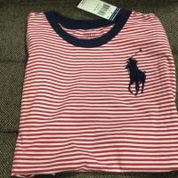 ราคา เสื้อยืดคอกลม เสื้อโปโล Polo RalphLauren ของแท้ จากเมกา ลายขวางแดงขาว ม้าใหญ่ เสื้อยืดคอกลมโปโล (4839300013)