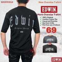 ราคา สินค้าใหม่ EDWIN Mens Oversize Signature Emboss พิมพ์เสื้อยืด ( 7480 1952 ) (56351818925)