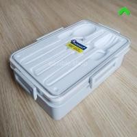 ราคา [ของใหม่] กล่องอาหาร Super Lock ของแท้ พร้อมช้อน ส้อม ตะเกียบ มีฝาล็อค ปิ่นโต (28204499497)