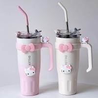 ราคา จัดส่งฟรี HelloKitty ที่มีมูลค่าสูงความจุขนาดใหญ่กระติกน้ำร้อนฤดูร้อนความจุขนาดใหญ่100ml ถ้วยเก็บความเย็นหญิงน่ารักถ้วยน้ำหลอดถ้วยน้ำแข็ง (27160377690)