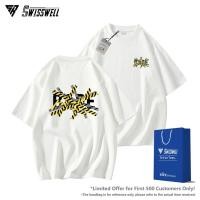 ราคา ✨SwissWell✨ cotton 100% เสื้อยืด คอกลม เสื้อ essentials คุณภาพดี oversized เสื้อคู่รัก Holiday T-Shirt BApe (48905558640)